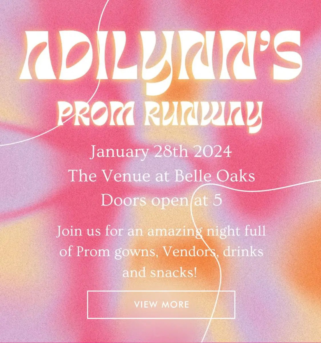 Adilynn's 2024 Prom Runway banner mobile