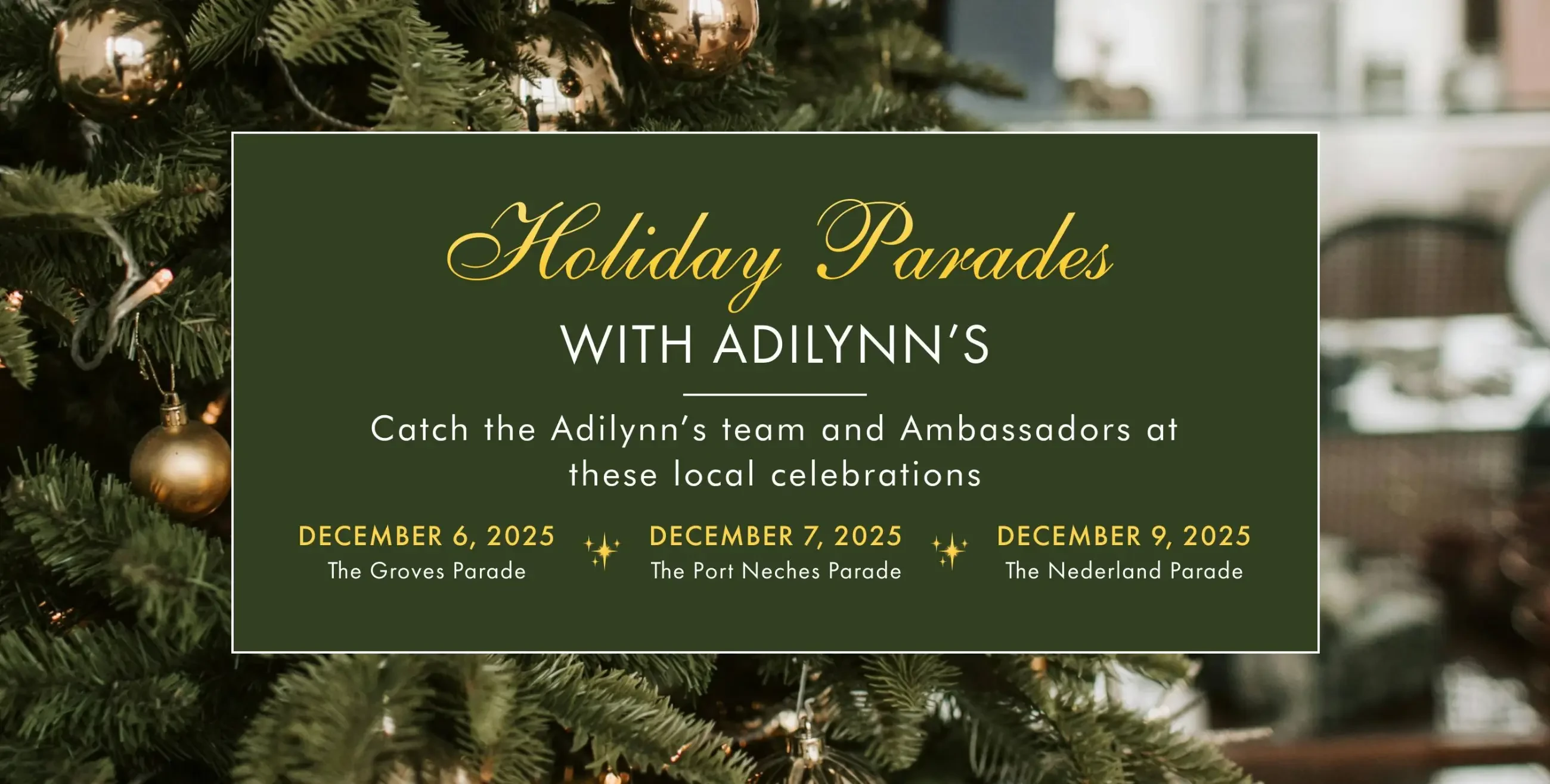 Holiday Parades Banner for Desktop