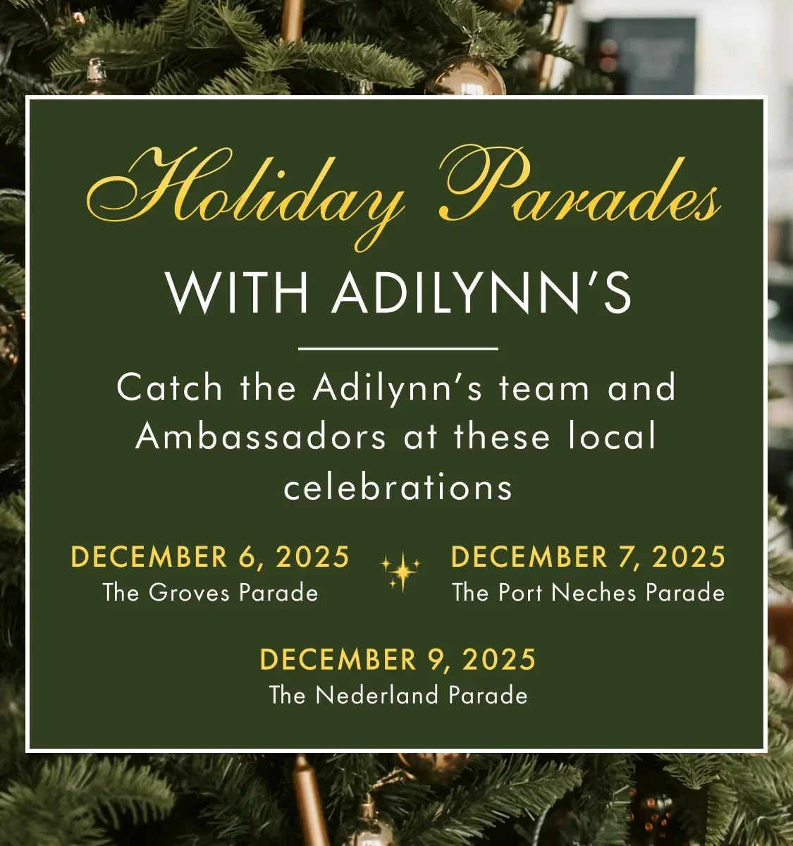Holiday Parades Banner for Mobile