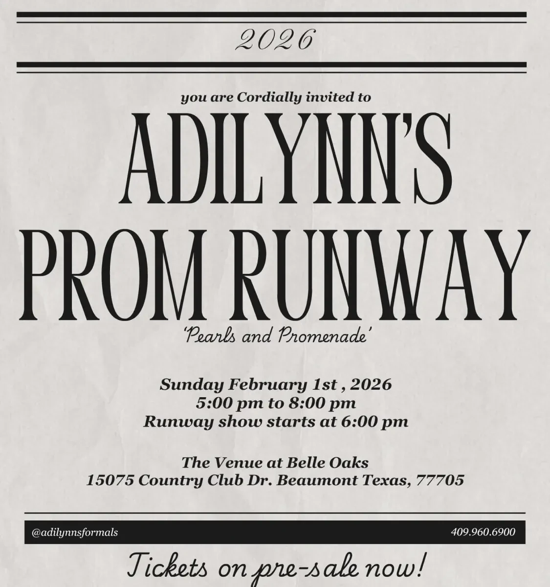 Prom Runway Banner for Mobile